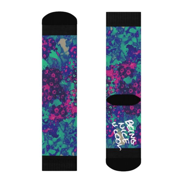 BEING NICE IS COOL - Crew Socks - Right Front And Back