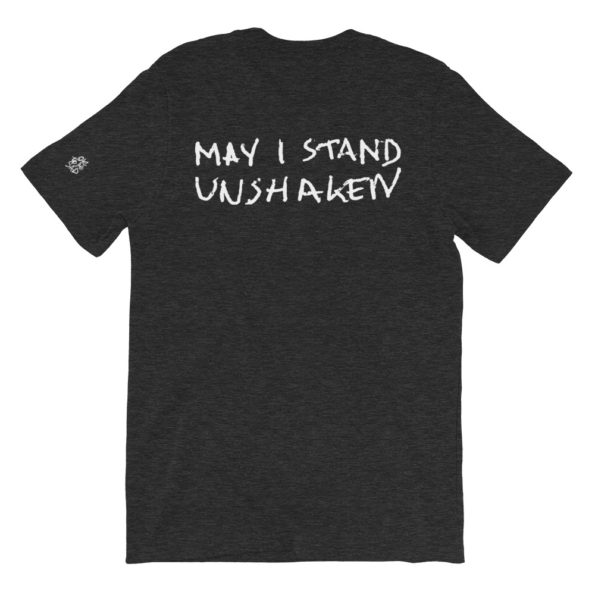MAY I STAND UNSHAKEN - Black Triblend Basic T-Shirt - Back